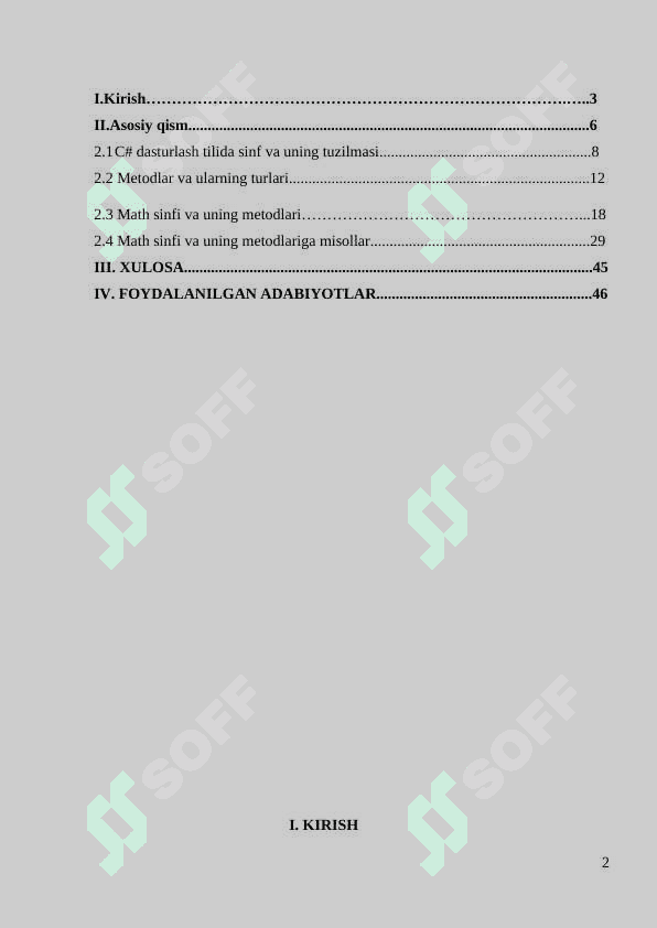 C# dasturlash tilining Math sinfi va uning metodlari 2