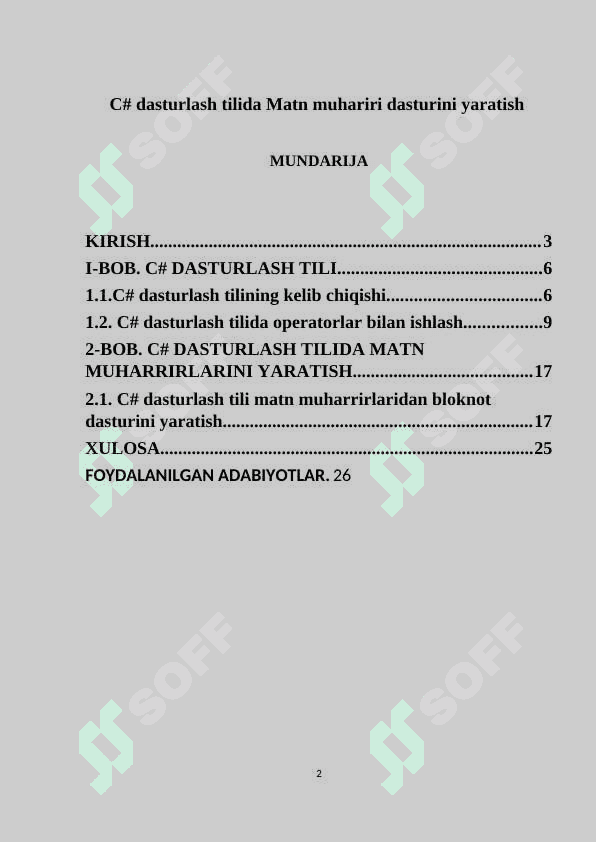C# dasturlash tilida Matn muhariri dasturini yaratish 2
