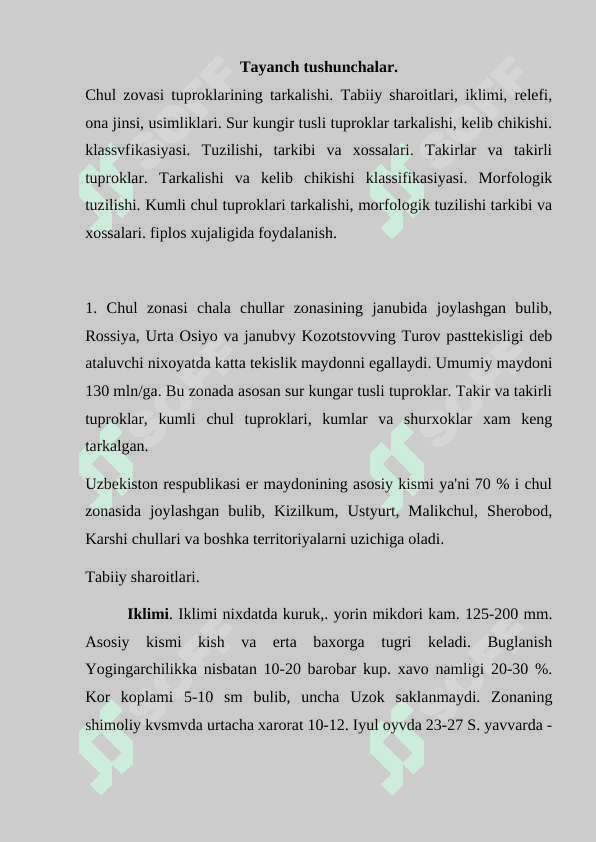 Cho‘l zonasining tuproqlari 2