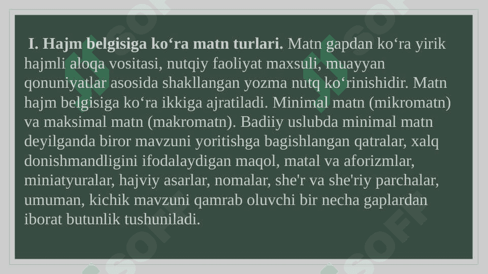 Matn turlari, ularning o`ziga xos jihatlari 4