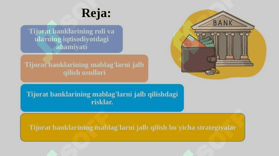 Tijorat banklarining jalb qilingan mablag`lari. 2