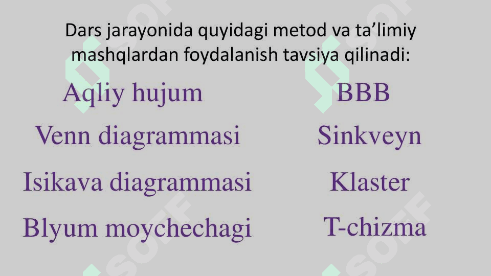 O'qish savodxonligi fani 8