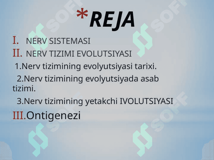 Nerv sistemasi ivolutsiyasi va ontogenezi 2