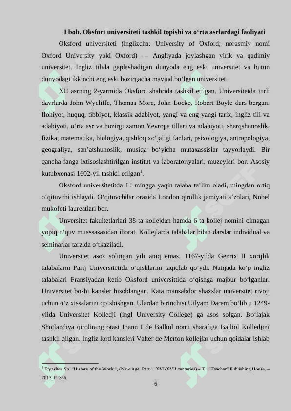 Oksford universiteti tarixi va bugungi kundagi faoliyati 6