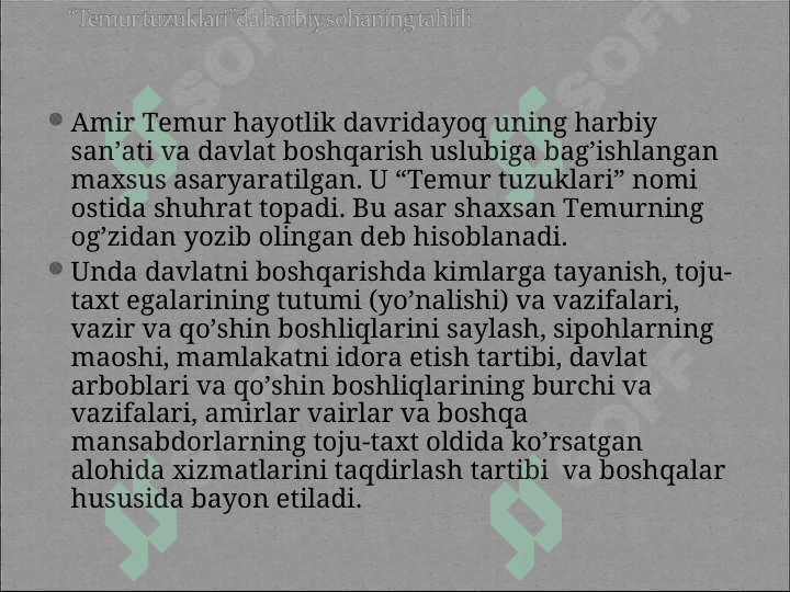 AMIR TEMUR VA TEMURIYLAR DAVRI SIYOSIY TARIXI 5