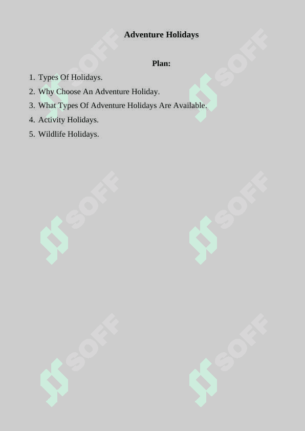 Adventure holidays 2