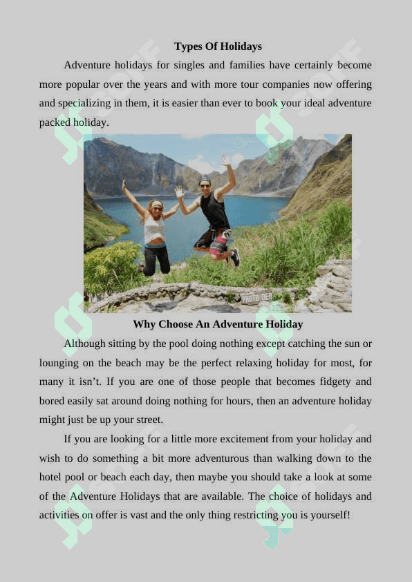 Adventure holidays 3