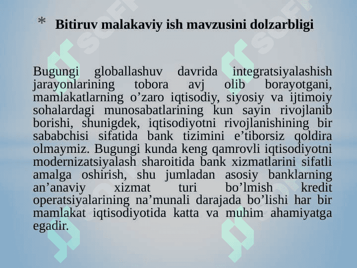 Banklarda kredit riskini boshqarish va uni takomillashtirish 2