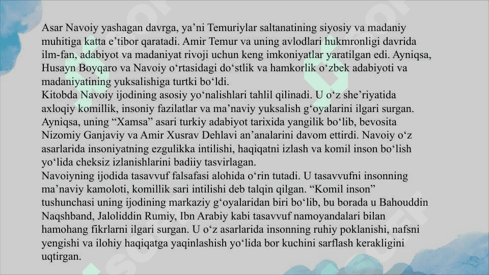 Navoiyga qaytish  kitob tahlili 4