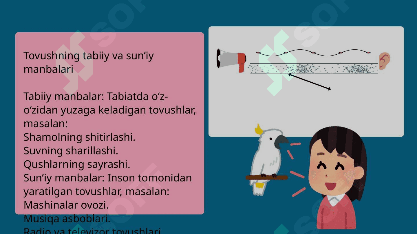 ,,Tovush, tembr, harakat" mavzusida slayd 3