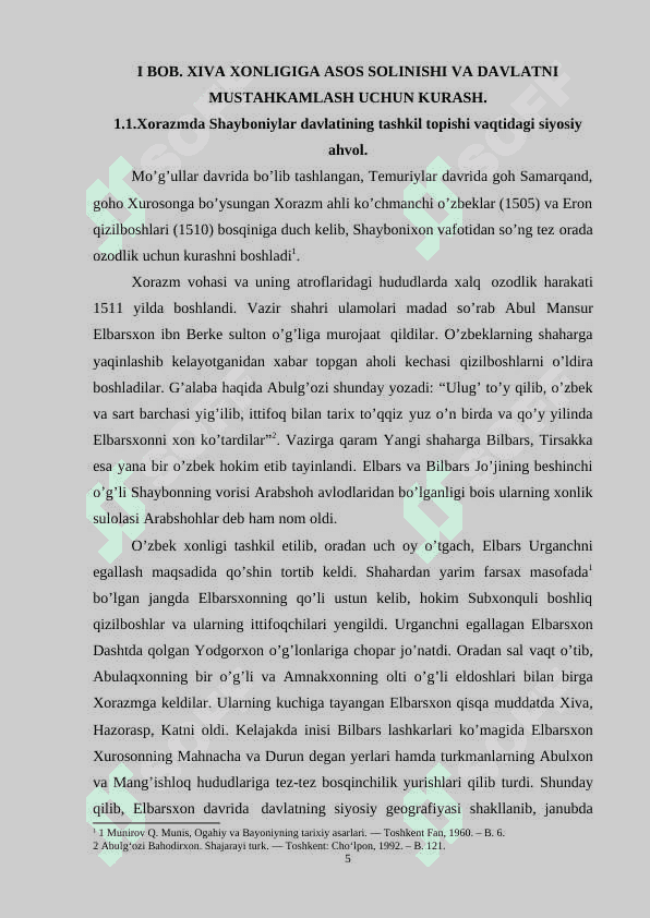 Shayboniylar davrida Xiva xonligi davlat boshqaruvi tarixi 5