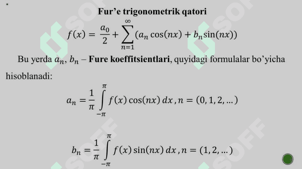 Fur’e  qatorlari 3