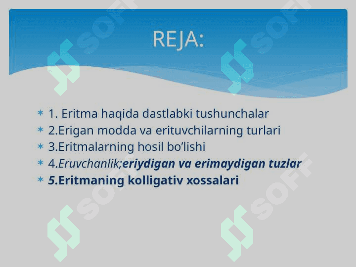 ERITMALAR . ERITMANING KOLLEGATIV XOSSALARI 2