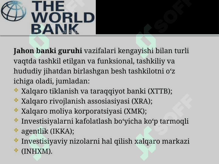 Xalqaro moliya tashkilotlari 6
