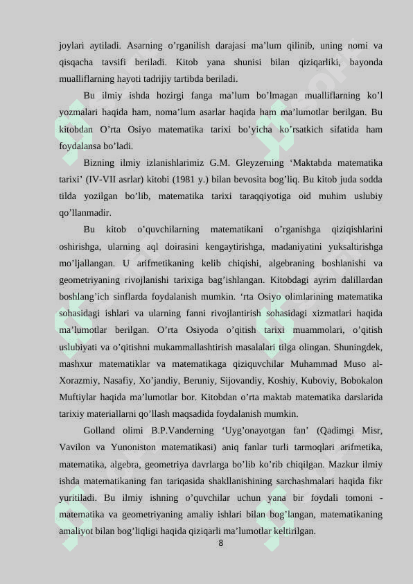 Boshlang’ich sinf matematika darslarida sharq mutaffakirlari merosidan foydalanish 8
