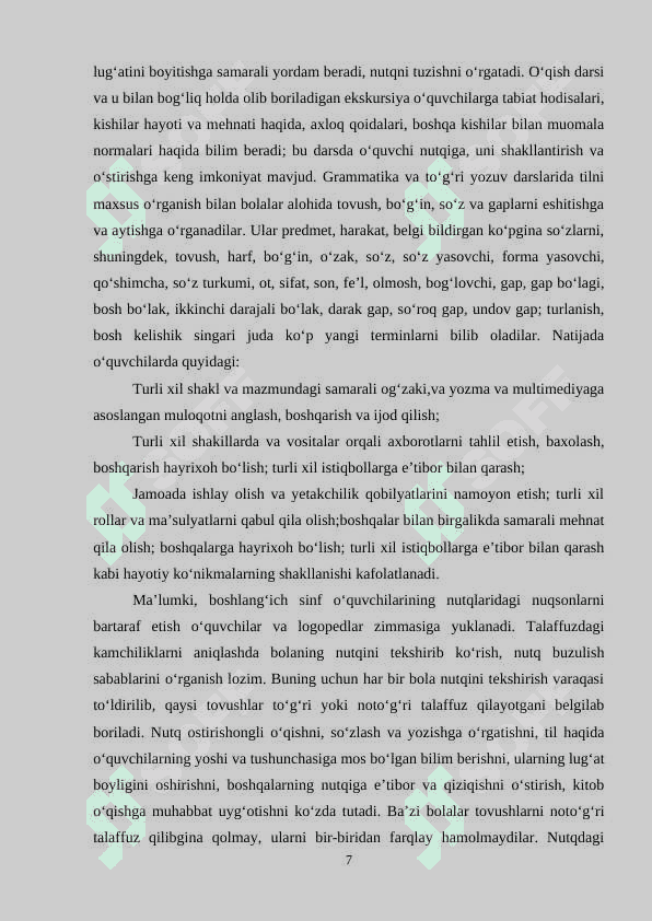 Bogʻlanishli nutq va uni oʻstirish vazifalari 7