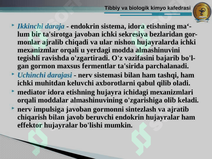 Endokrin tizim biokimyosi 8