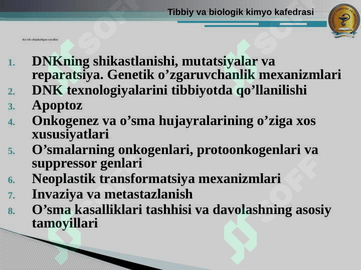 Mutatsiyalar va onkogenez 2