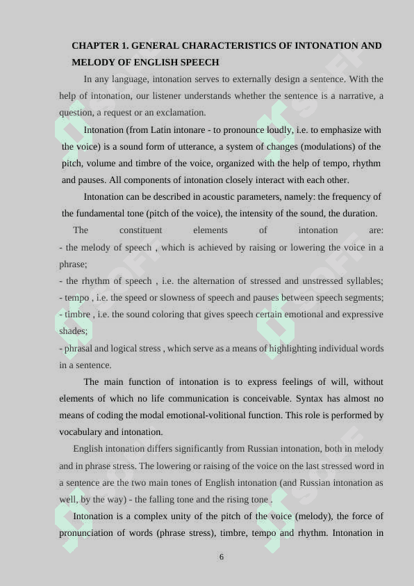 Intonation and its components 5