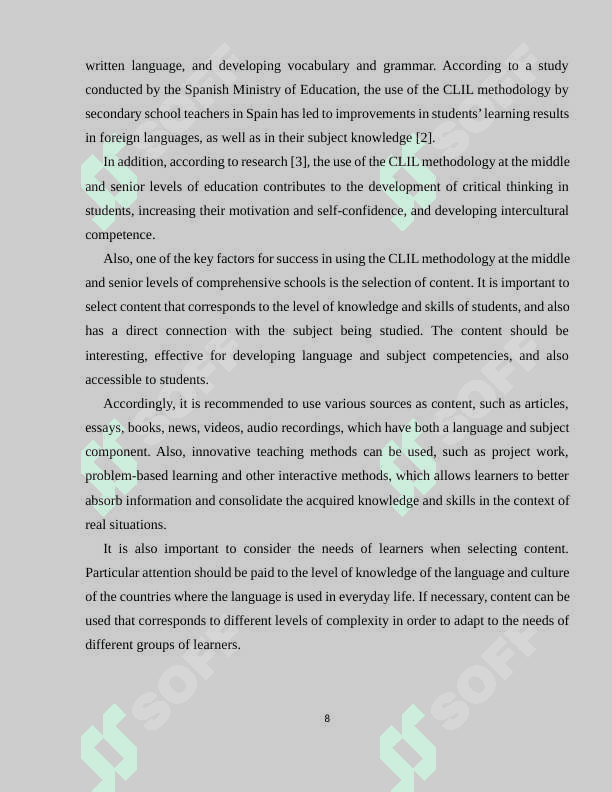 Content and language integrated learning (CLIL) for young learners in English language instruction 8