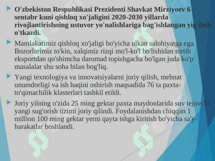 Qishloq xo‘jaligini rivojlanishi va tarmoq tarkibi  taraqqiyotini statistik materiallari asosida tahlil qilish 3