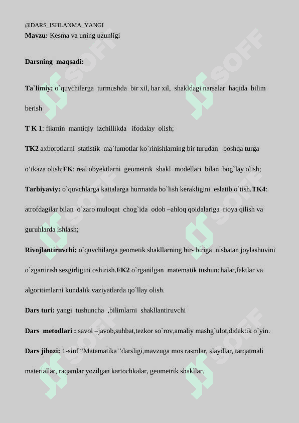 Kesma va uning uzunligi. 2- qism 2