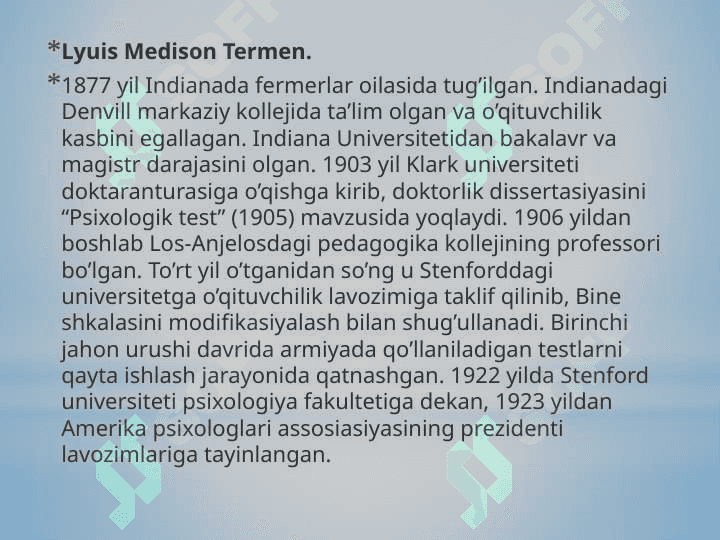 Psixodiagnostika tarixi 7