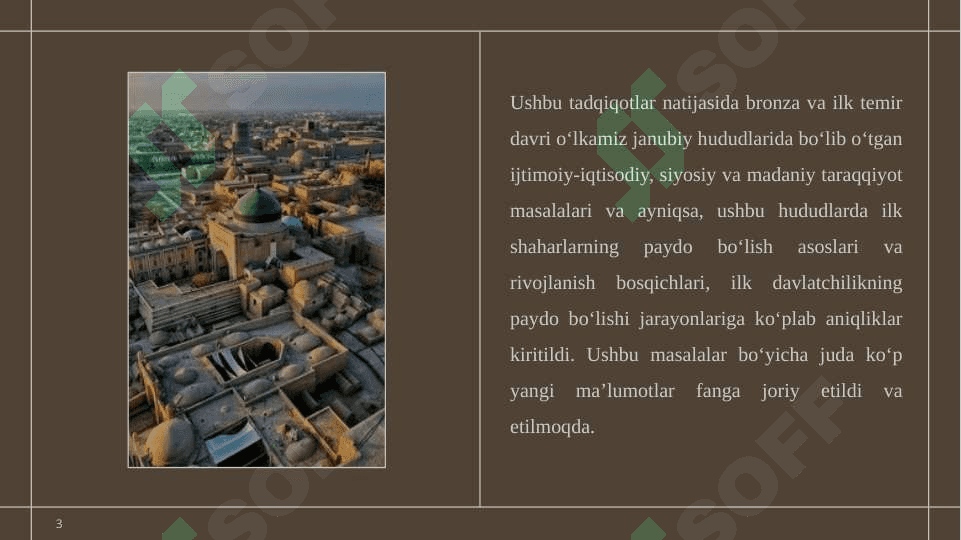 Oʻzbekiston hududidagi ilk shaharlar+ 3