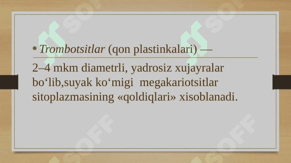 Trombotsitlar 2