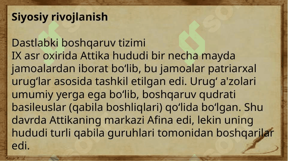 Eramizdan avvalgi IX asr oxiri –VI asrlarda Attika 4