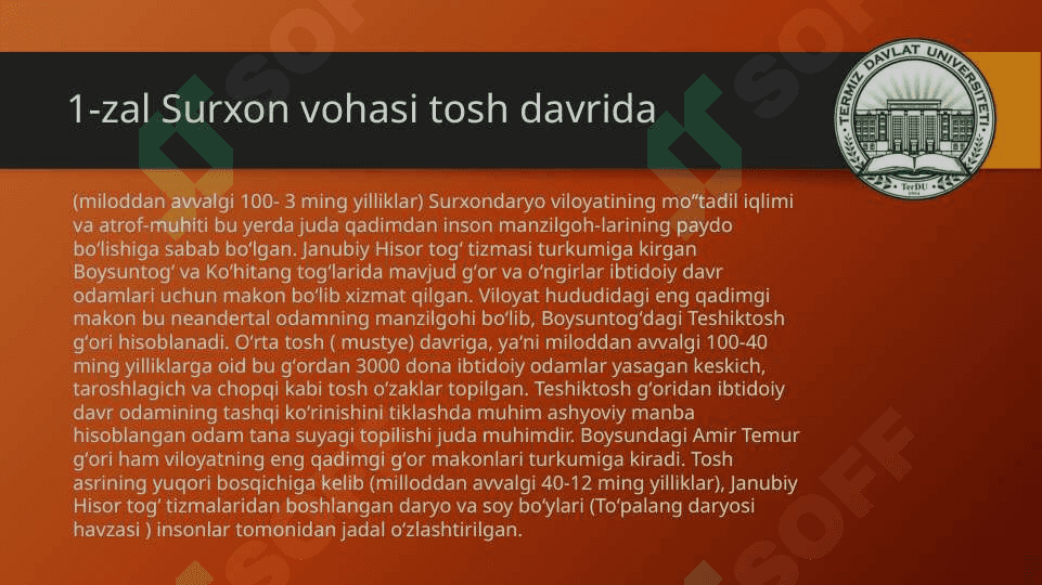 TERMIZ ARXEOLOGIYA MUZEYI TARIXI 7