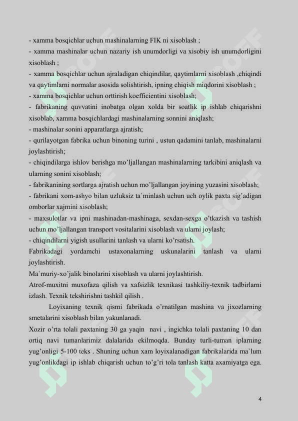 16,5 TEKS ARQOQ IPI ISHLAB CHIQARISH UCHUN SARALANMA TUZISH 4