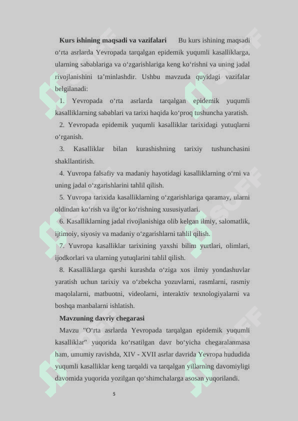 Oʻrta asrlarda Yevropada tarqalgan  epidemik yuqumli kasalliklar 5