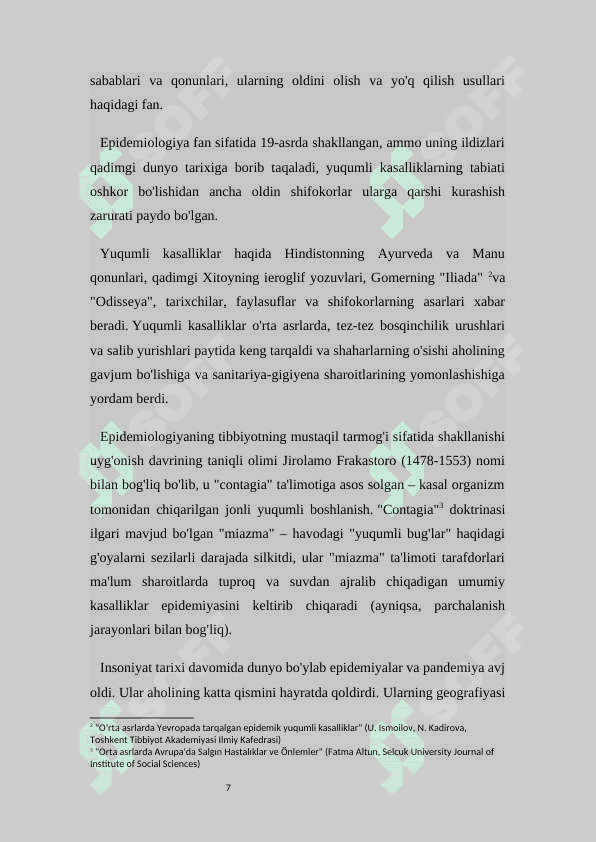 Oʻrta asrlarda Yevropada tarqalgan  epidemik yuqumli kasalliklar 7