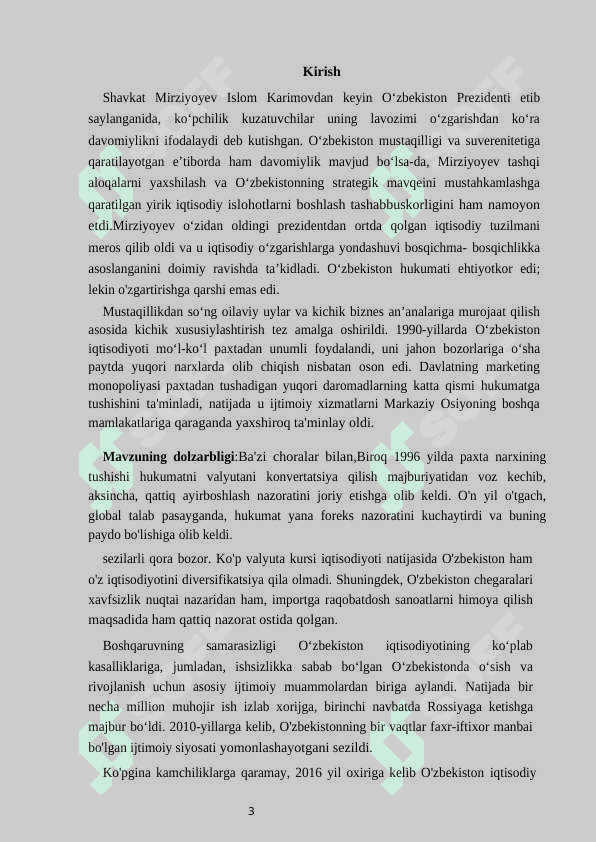 Oʻzbekiston respublikasi sanoatni rivojlantirishni ustuvor yoʻnalishlari va uning oʻziga xos jihatlari 2