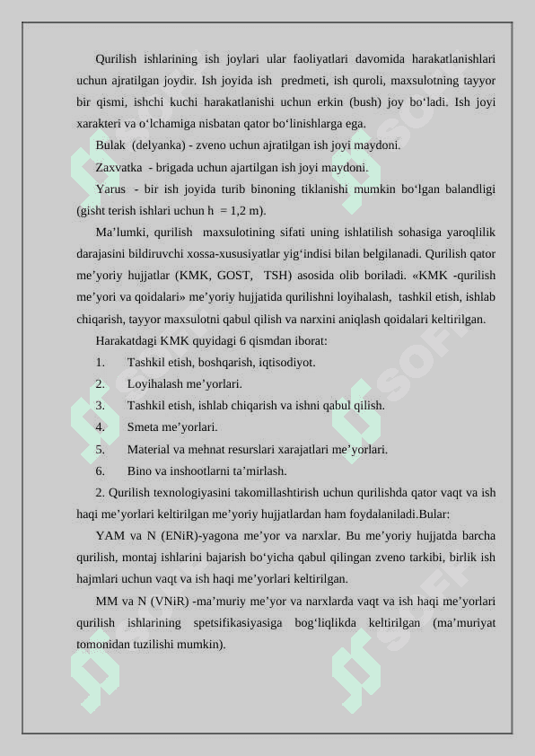 Qurilish texnologiyasi va uni tashkil etish qurilish texnologiyasini takomillashtirish qurilish 4