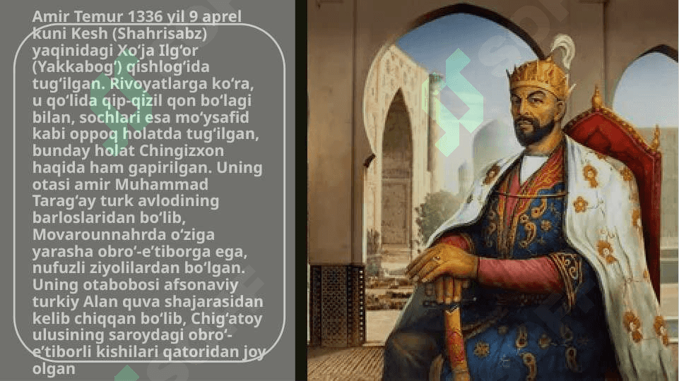AMIR TEMUR VA TEMURIYLAR DAVRI ME’MORCHILIK OBIDALARI 3