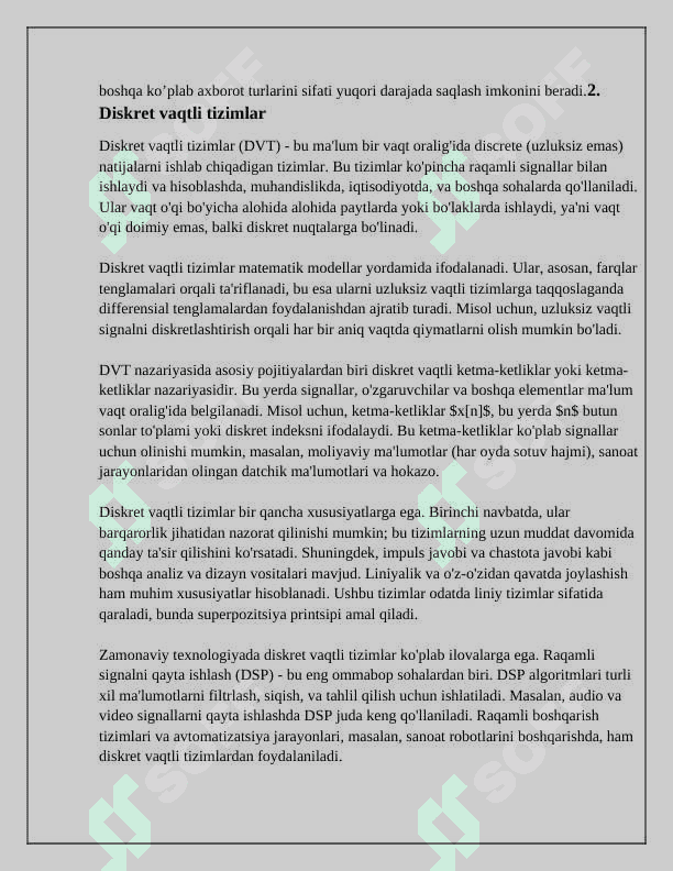 SIGNALLARNING DISKRET MODELLARI 4