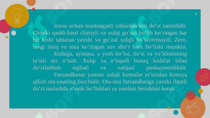 DO‘ST TANLASH VA DO‘STLIK ODOBI XUSUSIDA. 4