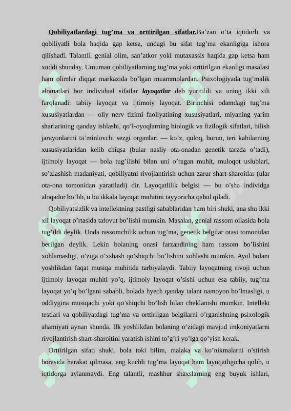 Shaxsning individual xususiyatlari 5
