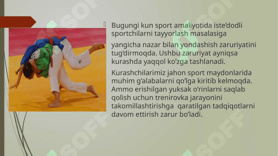 Kurashchilarning kuch sifati va uni rivojlantirish. 2