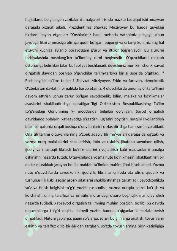 Boshlang’ich sinflarda ona tili darslariga qo’yiladigan talablar 4