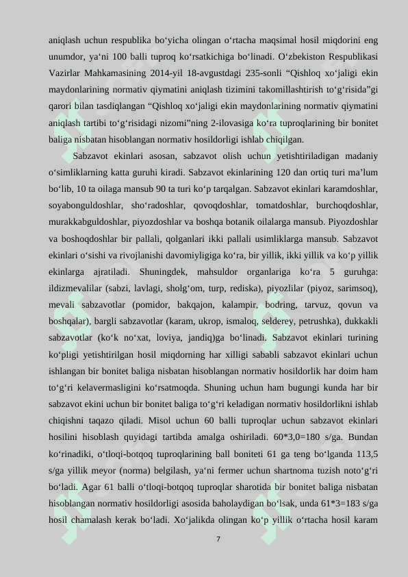 Tuproq unumdorligi 7