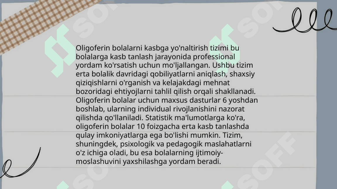 Oligoferin bolalarni kasbga yo'naltirishning oʻziga xos texnalogiyasi 4