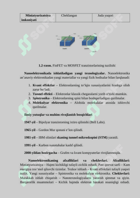 Nanoelektronika, funksional elektronika 7