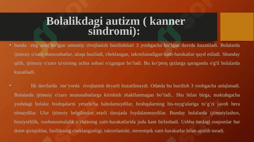 Autizm sindromi 8