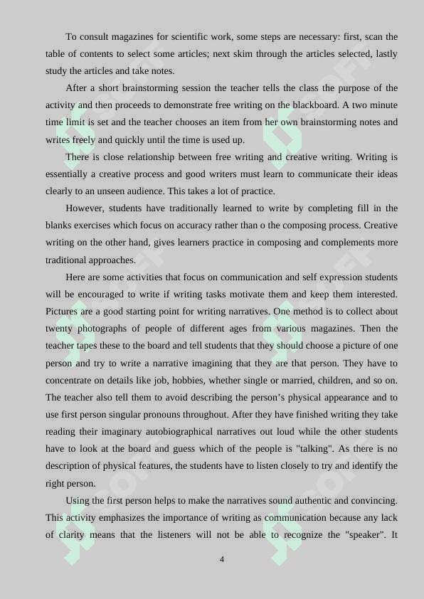 Developing writing skills of A2 level students with an essay 4