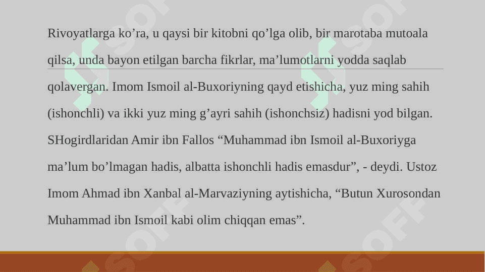 Hadislarning mazmun mohiyati va tarbiyaviy ahamiyati. 4