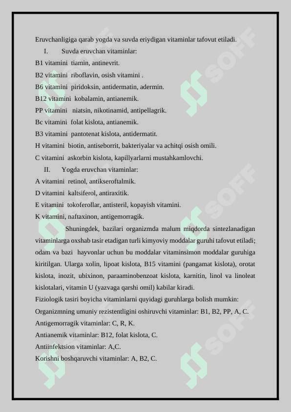 Vitaminlar haqida . B 1 vitamini haqida 4