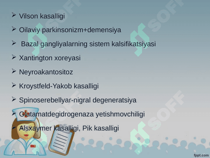 PARKINSON KASALLIGI. PARKINSONIZM 7